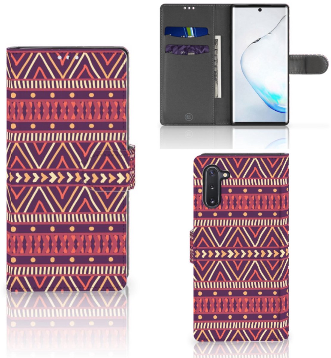 Samsung Galaxy Note 10 Telefoon Hoesje Aztec Paars