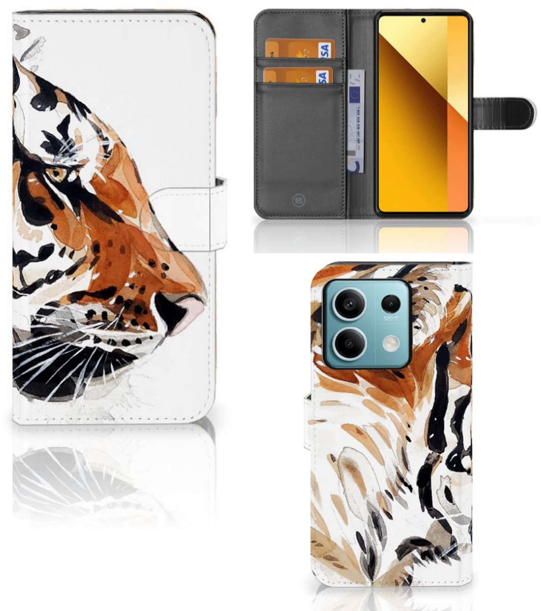 Hoesje Xiaomi Redmi Note 13 5G Watercolor Tiger