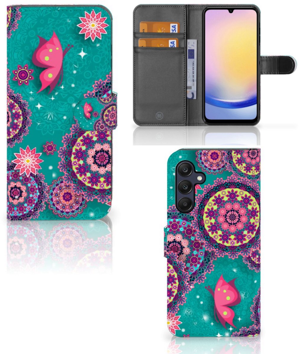Samsung Galaxy A25 Hoesje Cirkels en Vlinders
