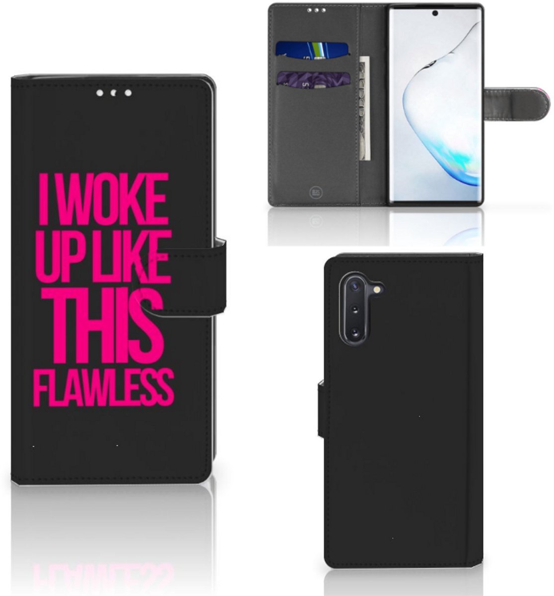 Samsung Galaxy Note 10 Hoesje met naam Woke Up - Origineel Cadeau Zelf Maken