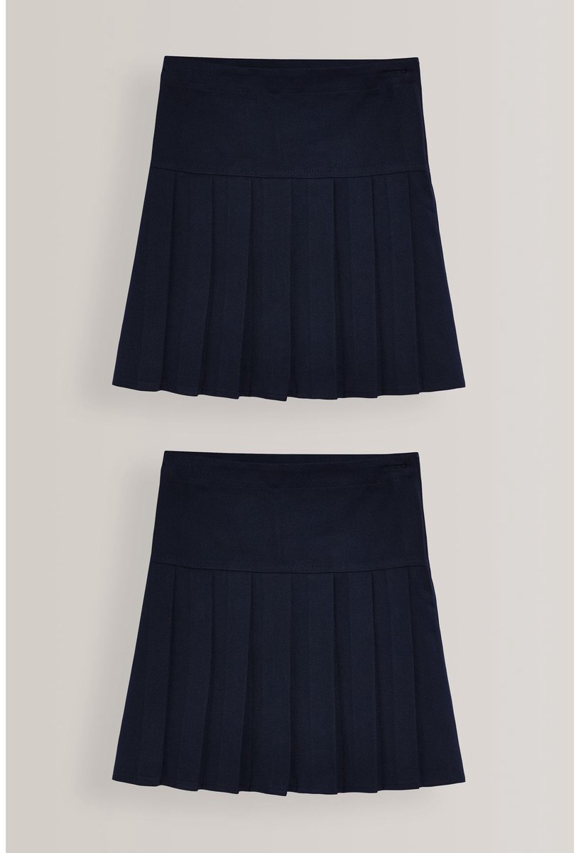 Next - Meisjes - 2 Geplooide schoolrokken - Blauw