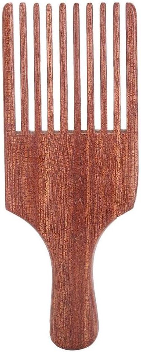 Styling Kam - Oliekopkam Haarverzorging - Creëer Kapsels - Handgepolijst Hout - 6 x 16 cm - Houtkleur