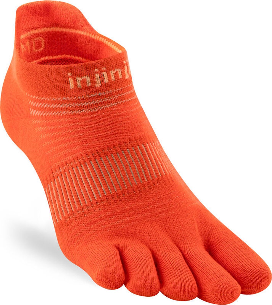 Injinji Teensokken Run Leightweight No-Show Coolmax Unisex IS281110 36 Orange S=37-40