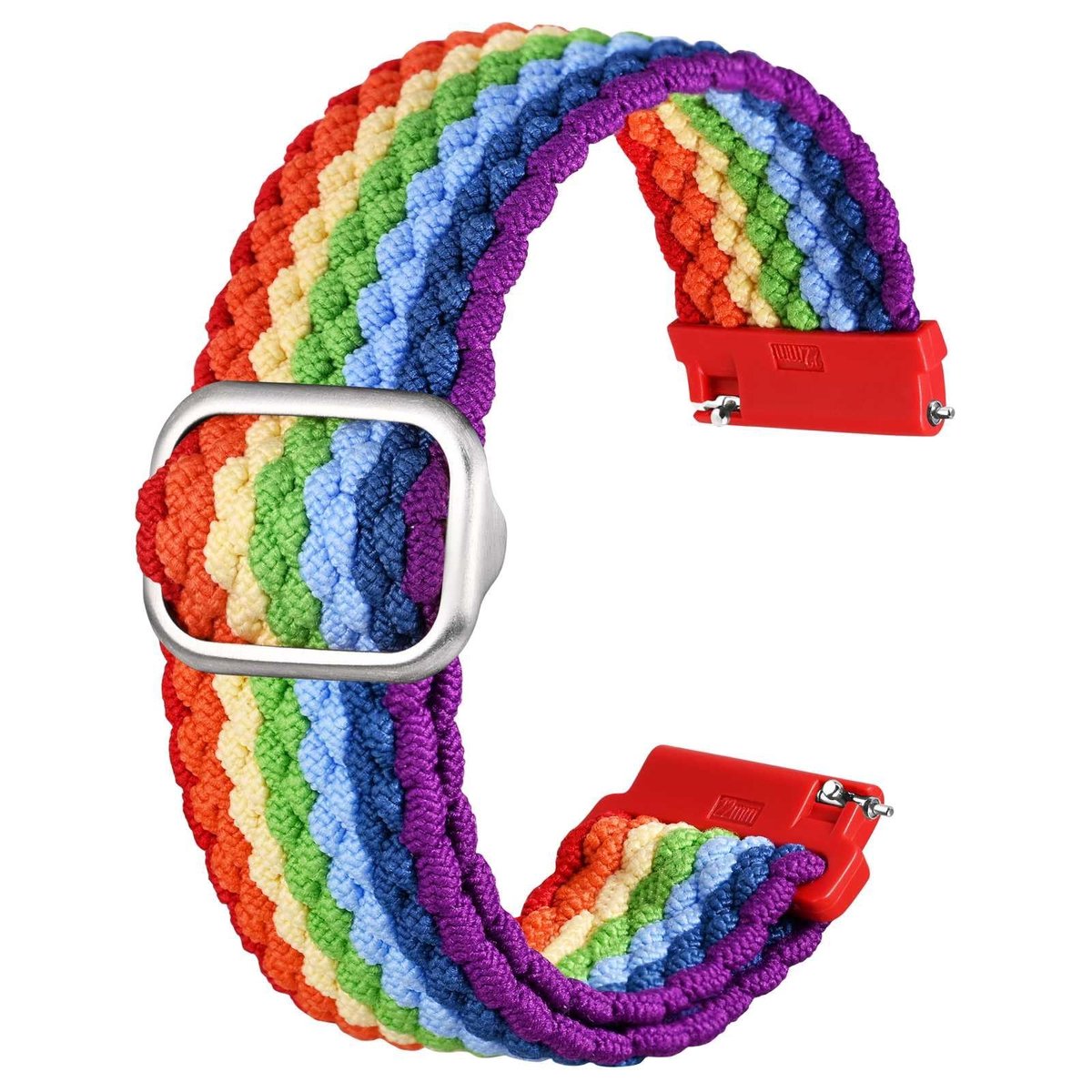 Anbeer Solo Loop Nylon Horlogeband - Rekbare Vervangband met Verstelbare Gesp