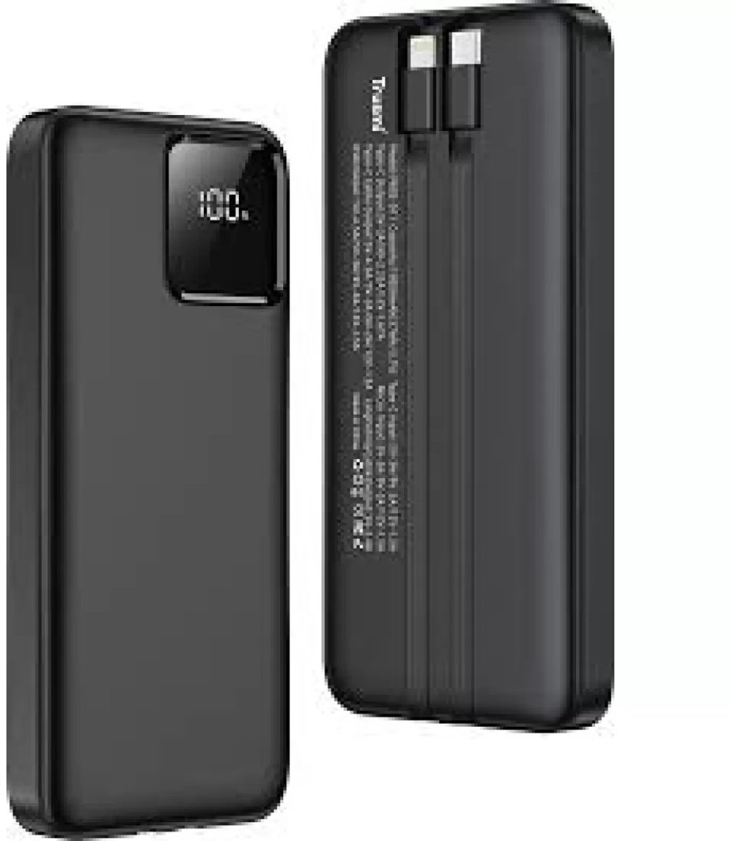 Trusmi PD 22.5W Powerbank 10000mAh With C Cable- Black