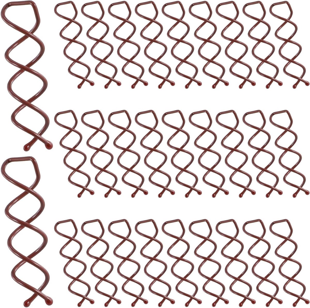 30 Stuks Spiral Haarspelden voor Vrouwen, Metalen Spiraal Bobby Pins voor Buns, Niet-Schurende Tips voor Haarstijl en Haaraccessoires