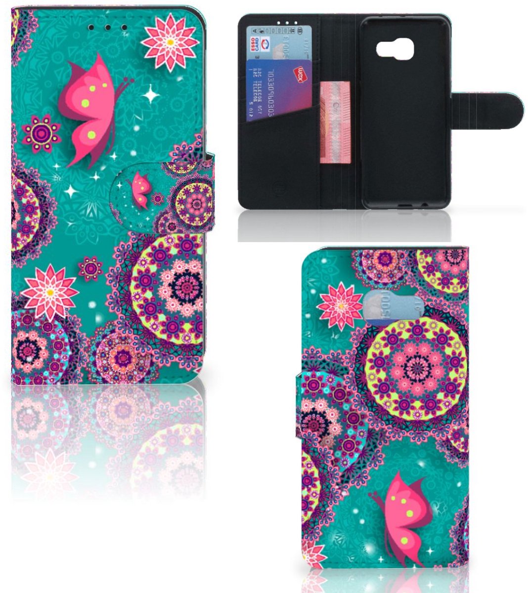 Samsung Galaxy A3 2017 Hoesje Cirkels en Vlinders