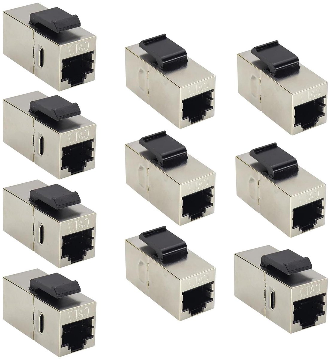 RJ45 Keystone Adapter - Ethernet Koppelaar - Netwerk Uitbreiden - Afgeschermd Cat7