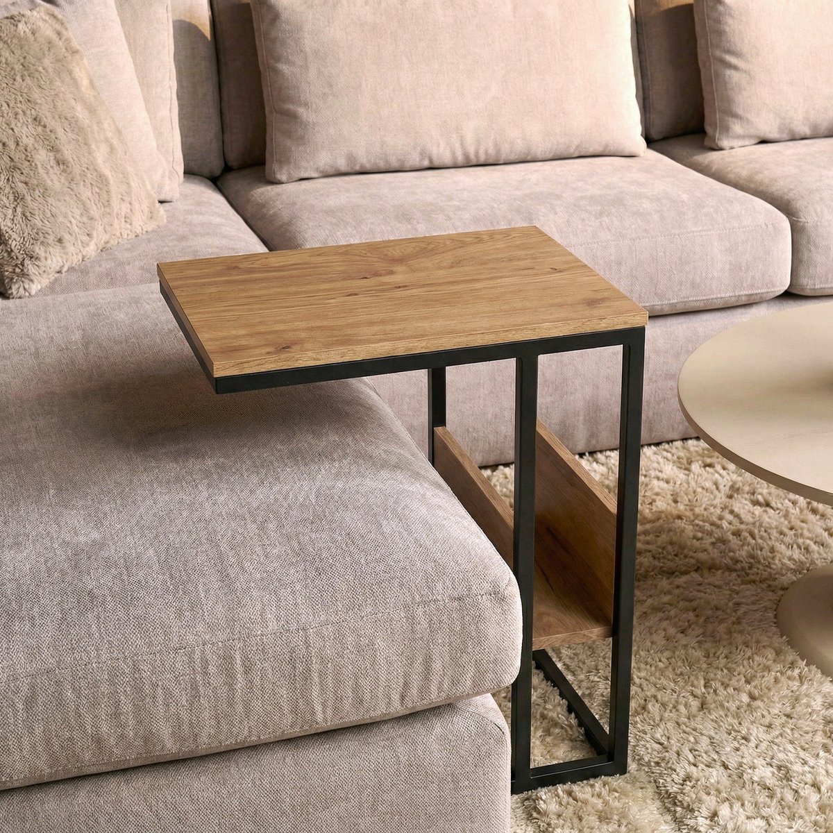 Meubels4nu - Slider - Laptoptafel - Banktafel - Bijzettafel - Mangohout - Naturel - Zijtafel - Snelle levering