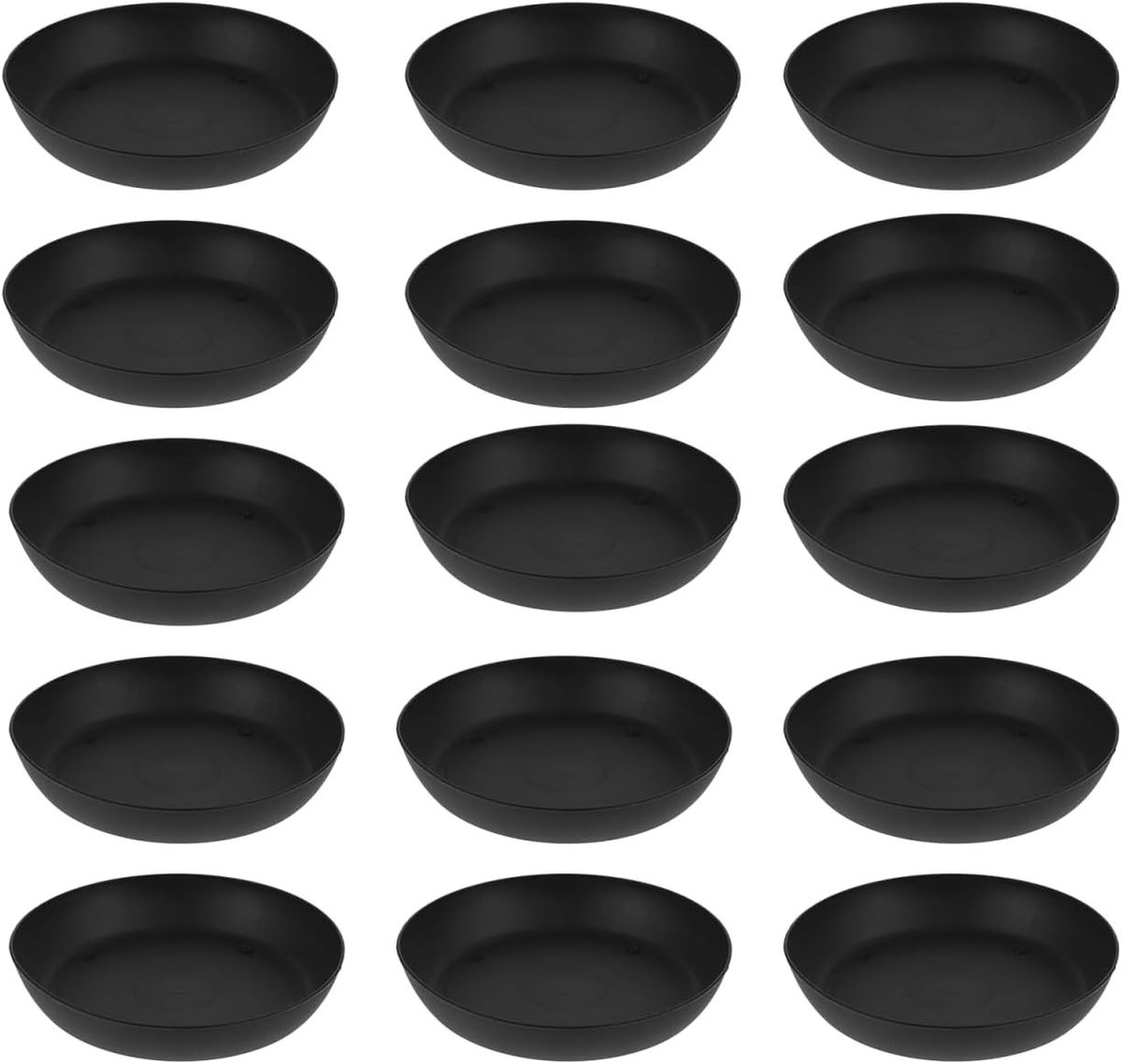 Set van 30 Bloempotten met Onderzetters, Rond, 11 cm voor Binnen en Buiten, Tuinaccessoires en Plantenpotten