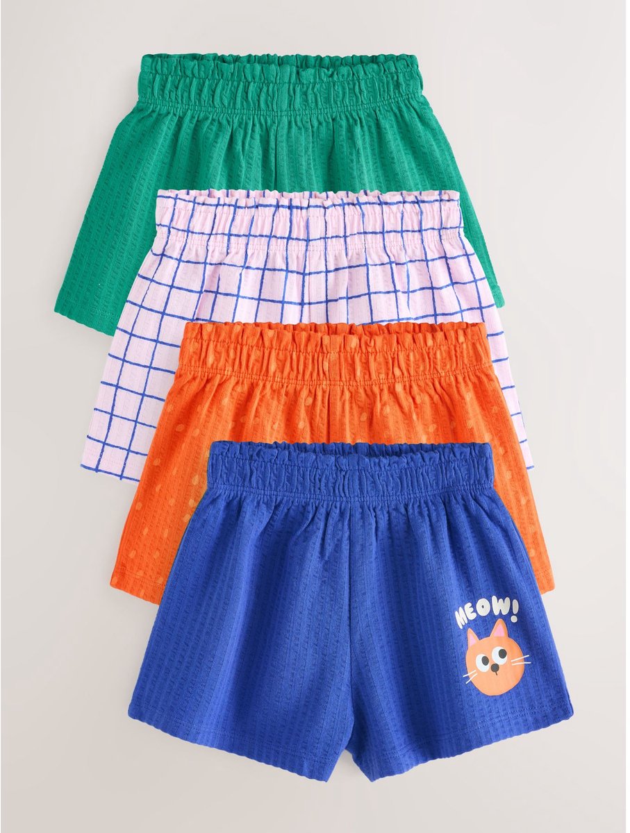 Next - Meisjes - Set van 4 shorts - Blauw