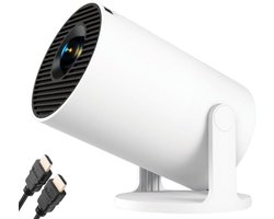 YOR® Draagbare beamer - Beamer - Projector - Mini Beamer - Wit - 10cm x 9cm x 16cm; 350 g