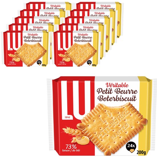 LU Petit Beurre Boterbiscuits 10 x 200g (24 x 8,3g) - Boterkoek - Knapperige koek - Snoep, Koek, Chocolade