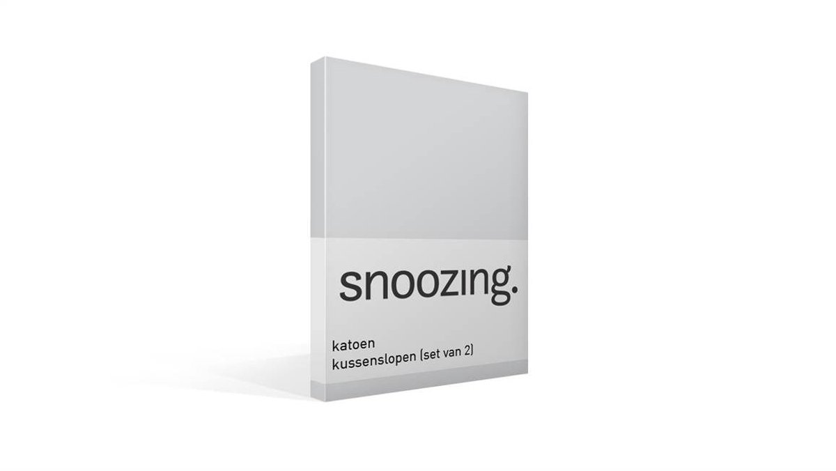 Snoozing - Katoen - Kussenslopen - Set van 2 - 60x70 cm - Grijs