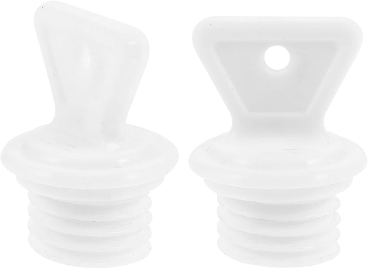 2 Stuks Rubber Vervangingsstopper voor Warmwaterkruik - Sluiting voor Warmwaterfles, Waterstopper, Wit