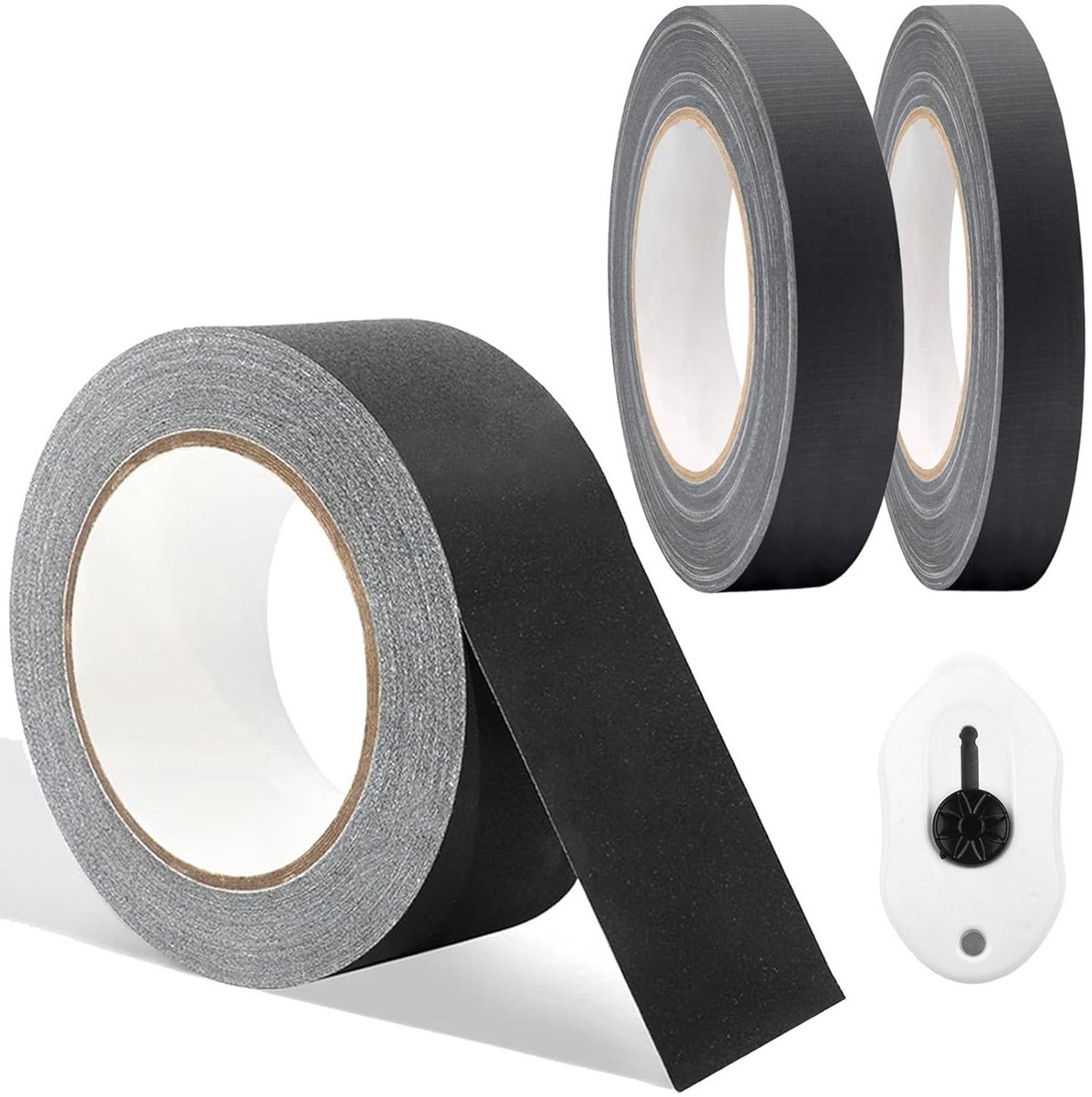 Zwarte Duct Tape - 3 Rollen Heavy Duty Gaffer Tape met Sterke Hechting, 30m Waterdicht voor Binnen en Buiten, Ideaal voor Repareren, Bevestigen en Bundelen