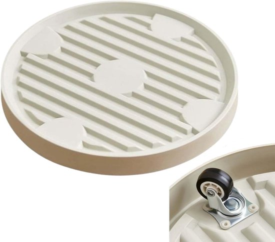 Ronde Plantroller met Remwielen voor Binnen en Buiten, Ideaal voor het Verplaatsen van Bloempotten en Planten, Stevige en Duurzame Roller voor Gemakkelijk Transport