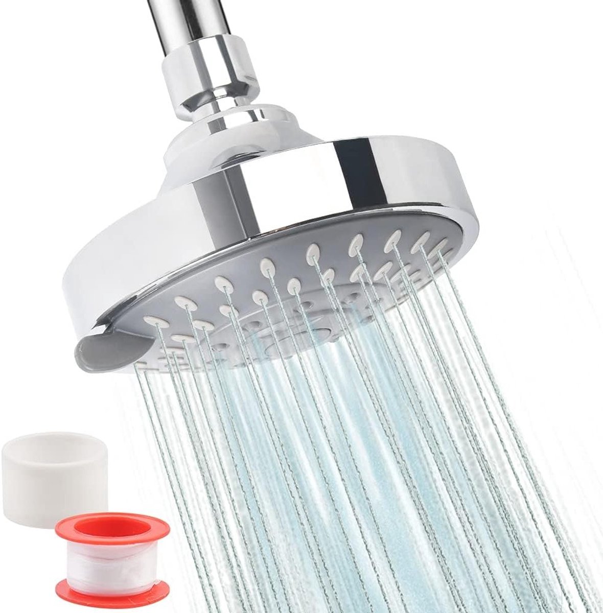 Hoofddouche voor Badkamer, Hoge Druk, Verstelbare Douchekop, Rond 10.7 cm, Multifunctionele Douches voor Thuis en Hotel, Luxe Douche-ervaring