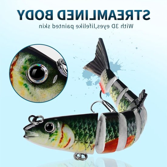 Veelzijdige Hengelsportaccessoires voor Forel, Baars en Snoek - Rubberen Blinkers en Meervoudige Wobblers — afbeelding 2