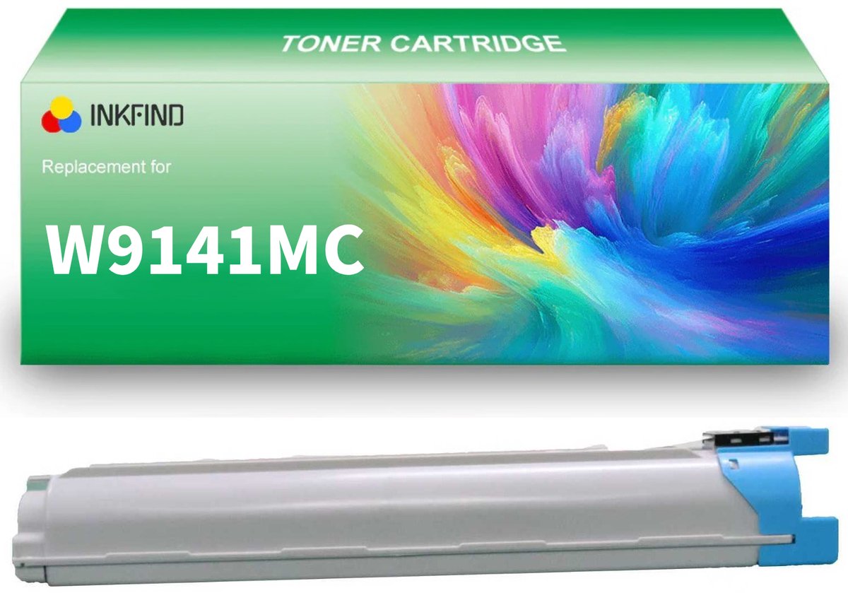 INKFIND W9141MC Cyaan tonercartridge compatibel met HP W9141MC Cyaan geschikt voor HP Color LaserJet MFP E78625dn/E78630dn/E78635dn - 1-pack Cyaan