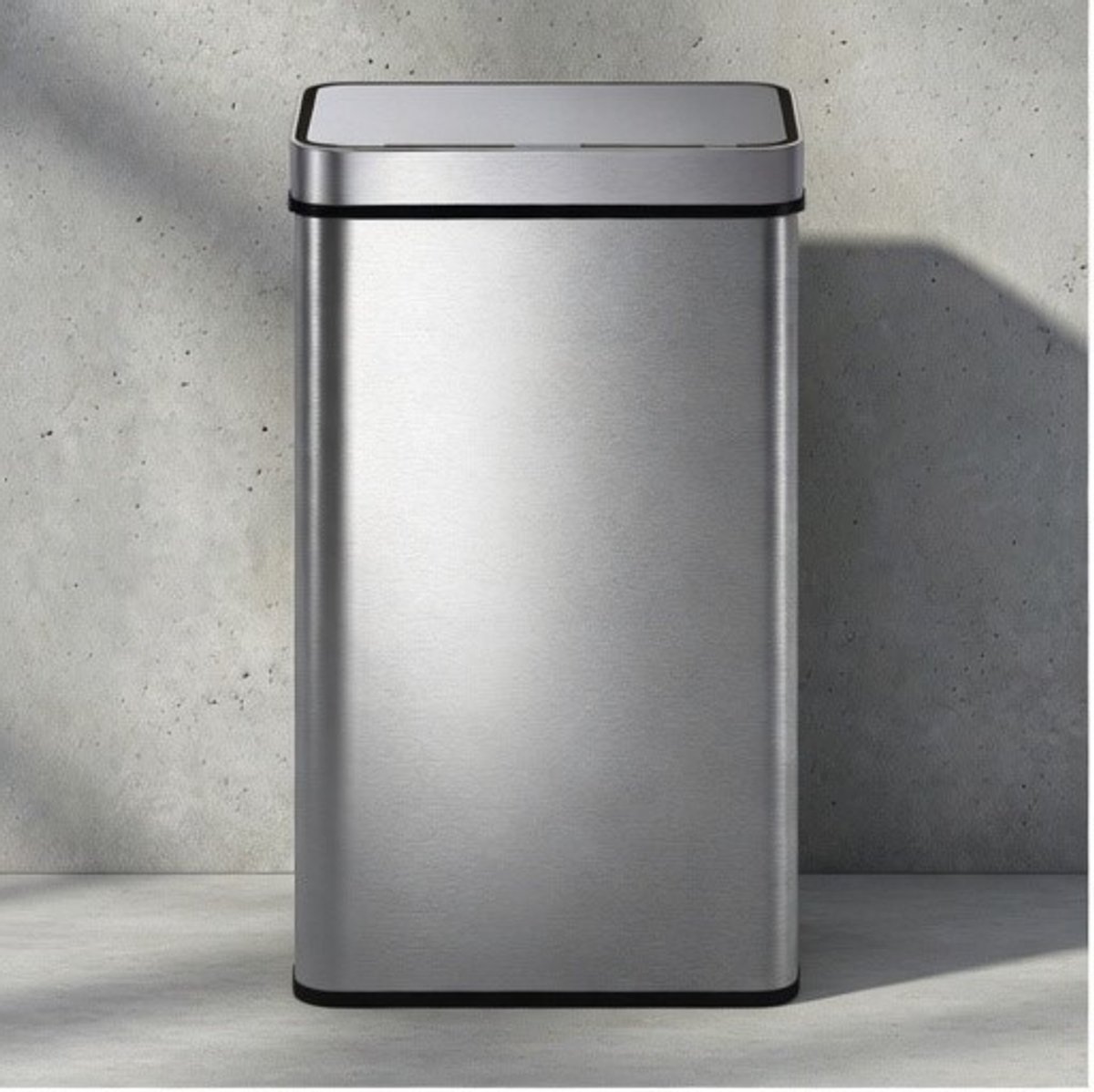 Luxe Sensor Prullenbak 60L – RVS Afvalbak met Bewegingssensor, Soft Close Deksel, Anti-Vingerafdruk, Grote Keuken Prullenbak Rechthoekig – Zilver,Ganeey