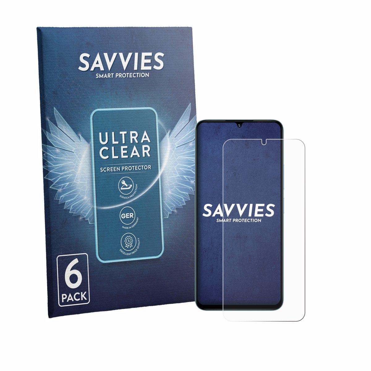 Savvies - Screenprotector voor Umidigi A75x - Folie Beschermfolie transparant 6 Stuks