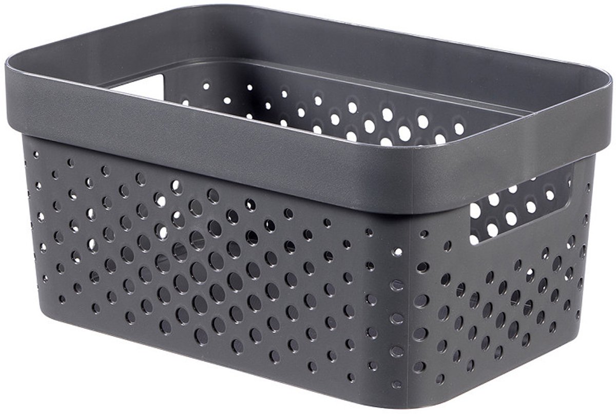 Curver Infinity Recycled Dots Opbergbox 45L - Antraciet