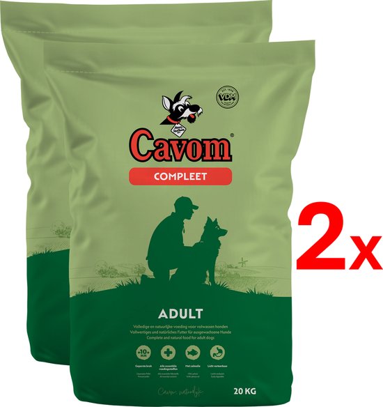 Cavom compleet Adult - geperste brokken - 2x 20 kg