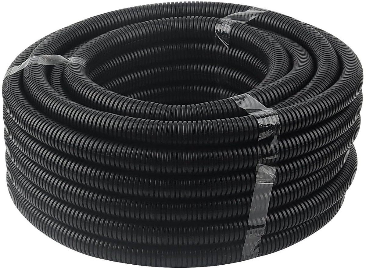 Flexibele Golfbuis 20 Meter Zwart 20mm Binnendiameter Kabelbescherming