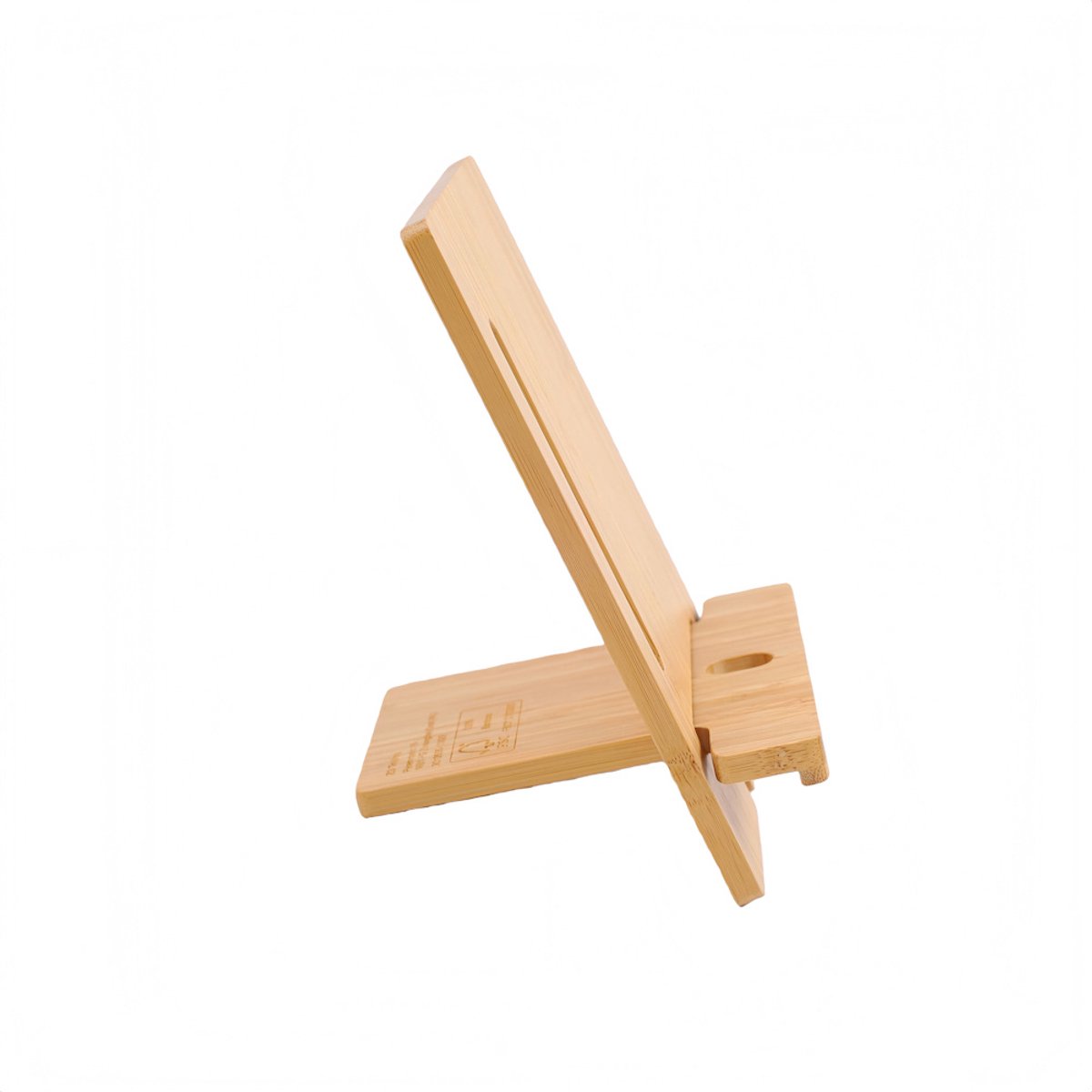 Decopatent - Universele Telefoonhouder / Tablethouder - Telefoon houder van Bamboe hout - tablet / iPad houder - standaard voor gsm Afm Staand: 15x20x0.8 Cm - Afm Liggend: 20x15x0.8 Cm. — cadeau in Telefoon & Tablet - foto 8