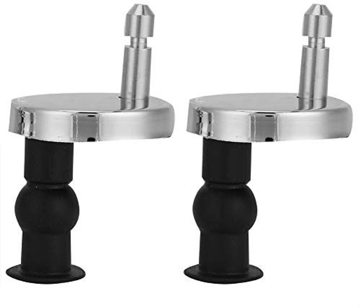 Zerodis Toiletzitting Scharnier Set - Snelle Montage met Rubber Achterwand