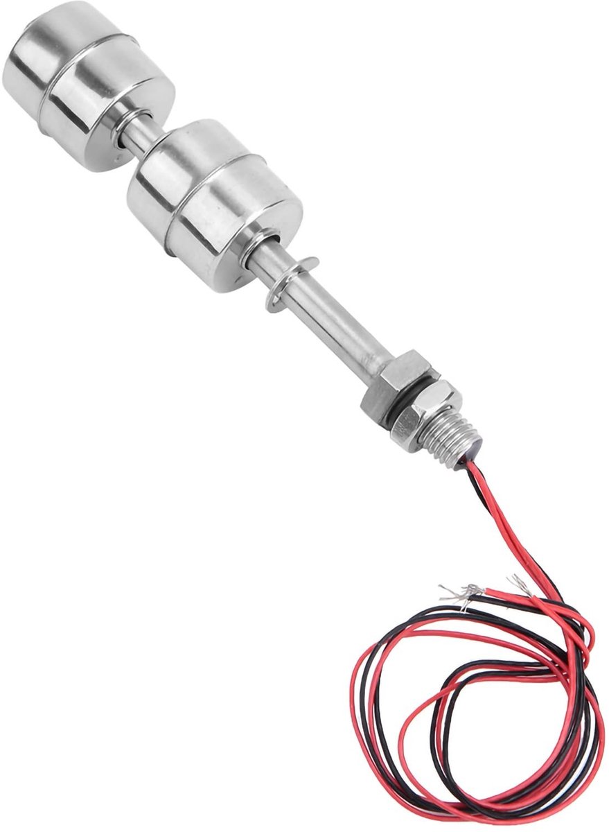 ONF3 - Waterniveausensor - Vlotterschakelaar - Geschikt voor watertank en zwembad - Roestvrijstaal - Ideaal voor aquarium - Dubbele kogeltechnol...