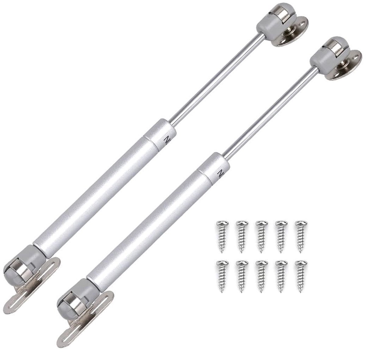 Allecto - Hydraulische gasveren - Softclose - 2 stuks - 200N - Voor zware vleugeldeuren - Duurzaam en betrouwbaar - Geschikt voor speelgoeddozen, k..