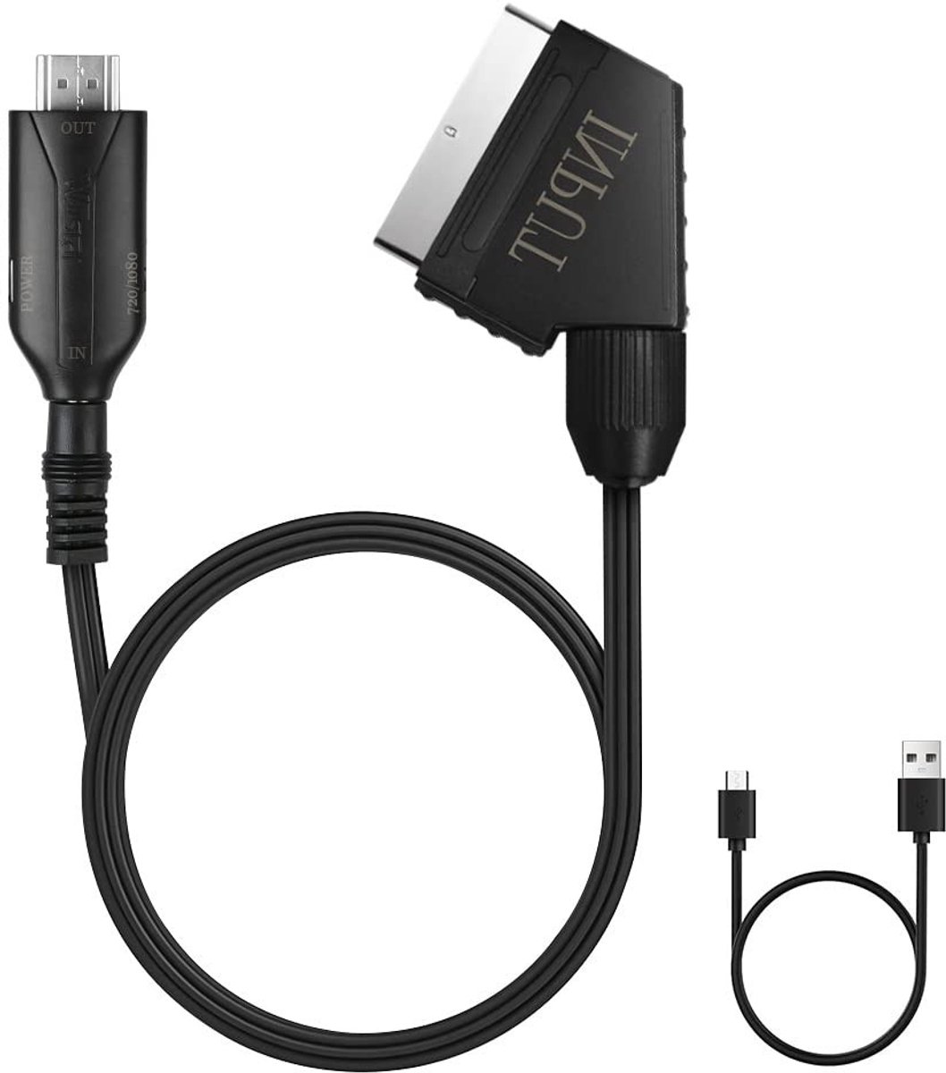 Scart naar HDMI-converter voor HDTV, DVD, Blu-Ray en projector - Ondersteunt 720p/1080p