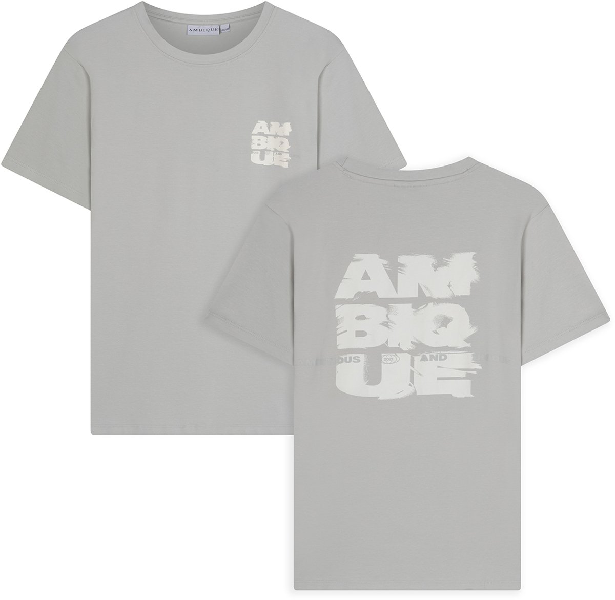 AMBIQUE - Damon T-Shirt - 105 Light Grey - Maat 182/188