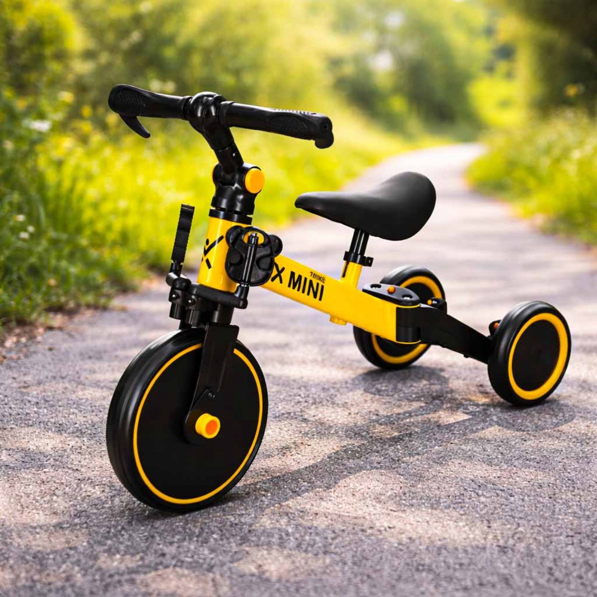 IKONKA Trike Fix Mini 3-in-1 Driewieler Loopfiets Geel thumbnail 4