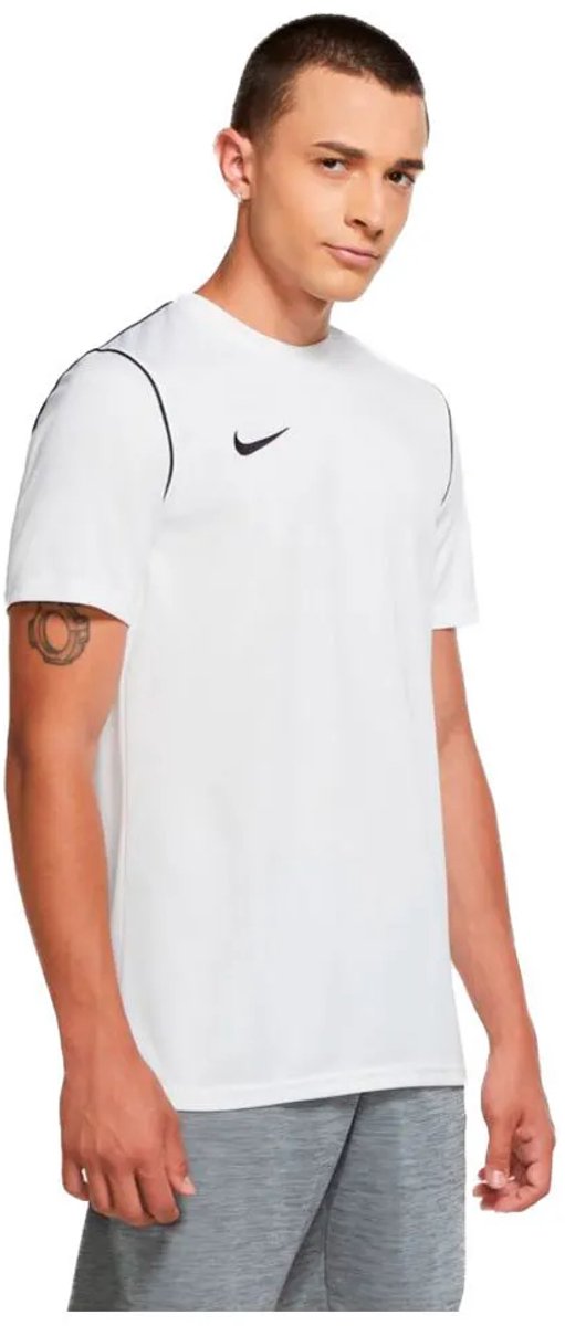 Nike Dri-FIT Mannen Sportshirt - White/Black/Black - Maat M