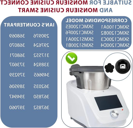 Clutch Guide voor Monsieur Cuisine Connect en Smart - Transmissie met 5 Vertakkingen voor Keukenmachines, Accessoire voor Koken en Bereiden van Merkloos — afbeelding 2