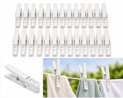 Knijpers - wasknijpers - Zwart / Wit / Grijs / - PVC - 24 stuks