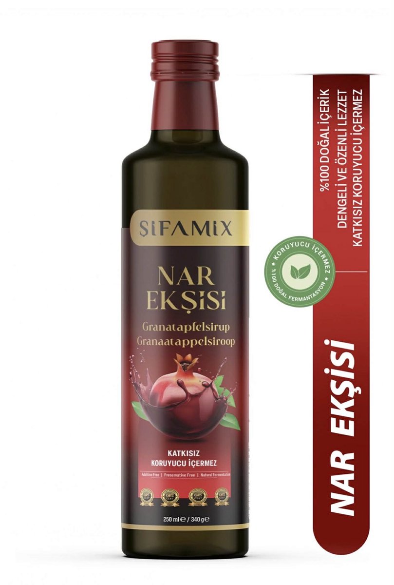 Sifamix Nar Ekşisi Granaatappelsiroop 250 ml – 100% Natuurlijk – Premium Keuken Siroop voor Salades, Marinades & Sauzen