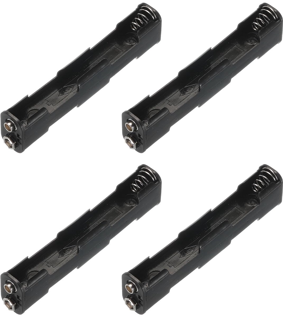 aladdien - Batterijhouder - 4 x AA - Met aan/uit-schakelaar - 4 secties - Voor DIY-projecten - Geschikt voor LED verlichting - Compacte batterijbox