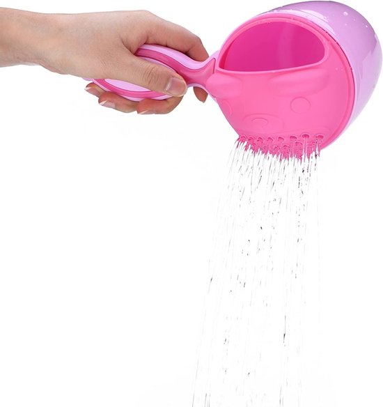 Baby badspoelbeker voor kinderen - pasgeboren badspoeler met waterval - roze van Kisogawa — afbeelding 4
