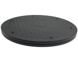 Allecto - Lazy Susan draaiplateau - multifunctioneel - 25 cm - draaibaar - keukenhulp - perfect voor opbergoplossingen - zwart