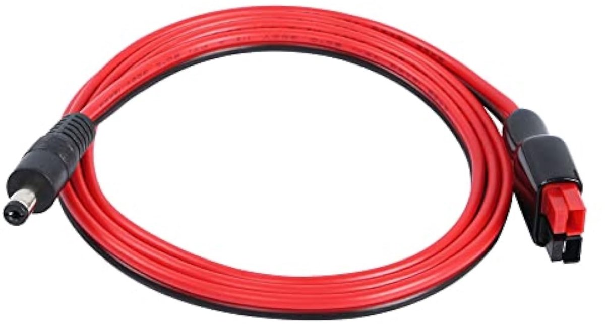 QIANRENON 5.5mm x 2.1mm DC naar 45A Connector Adapter Kabel voor Zonnepanelen 16AWG 1.2m