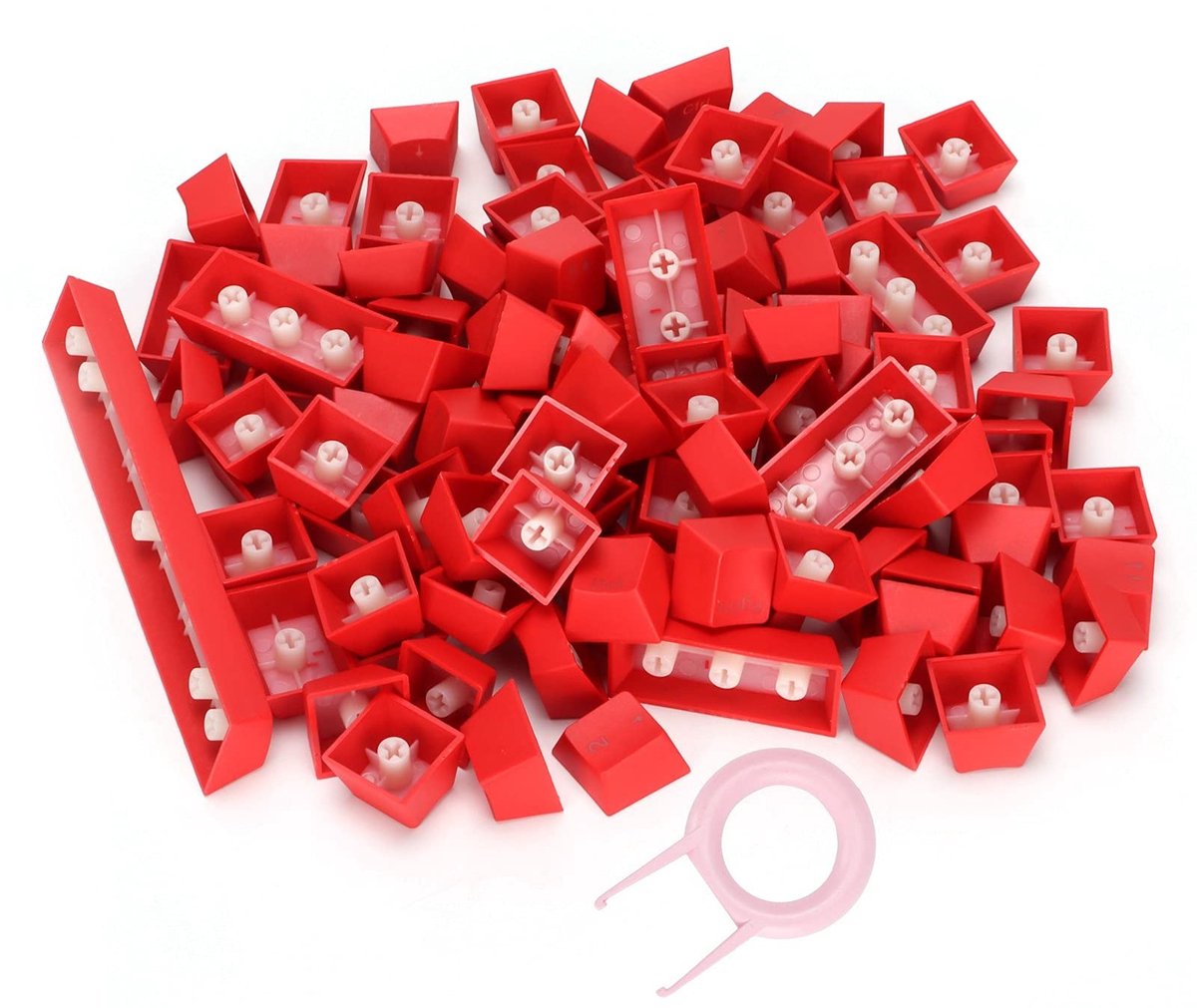 aladdien - Ergonomisch Toetsenbord Keycaps - Kleurrijke 108 Toetsen - Rood - Mechanisch Toetsenbord - Comfortabel Typen - Geschikt voor Gaming - Kle..