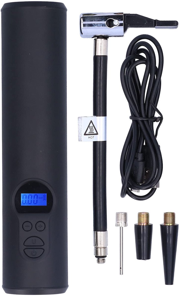 SPHProducts - Draadloze Bandinflator - Handheld Pomp - LCD Display - Oplaadbare Accu - 150 PSI - Efficiënte Luchtpomp voor Fietsen - Geschikt voor Aut