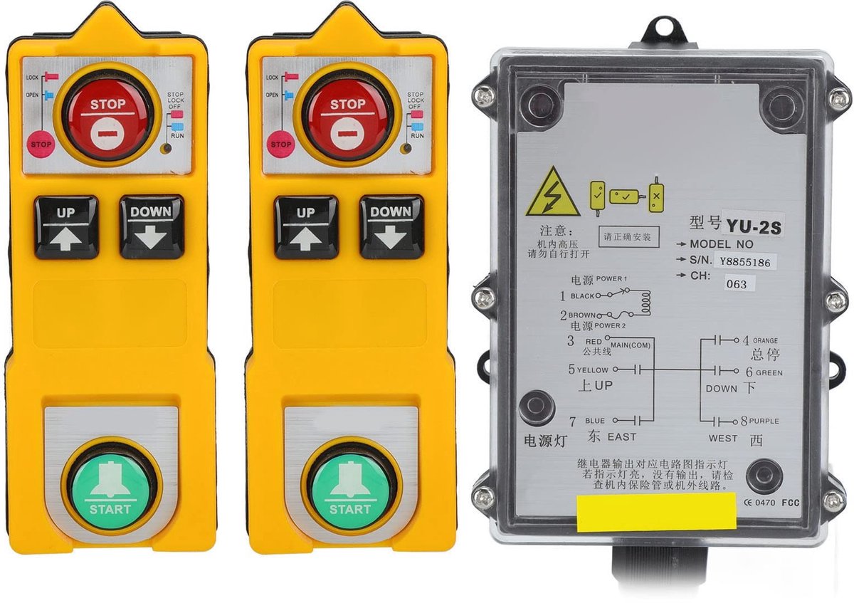 Allecto - Draadloze Industriële Hijswerk - Remote Controle IP68 Waterdicht - 100m Bereik - Geschikt voor Professioneel Gebruik - Betrouwbaar en Du