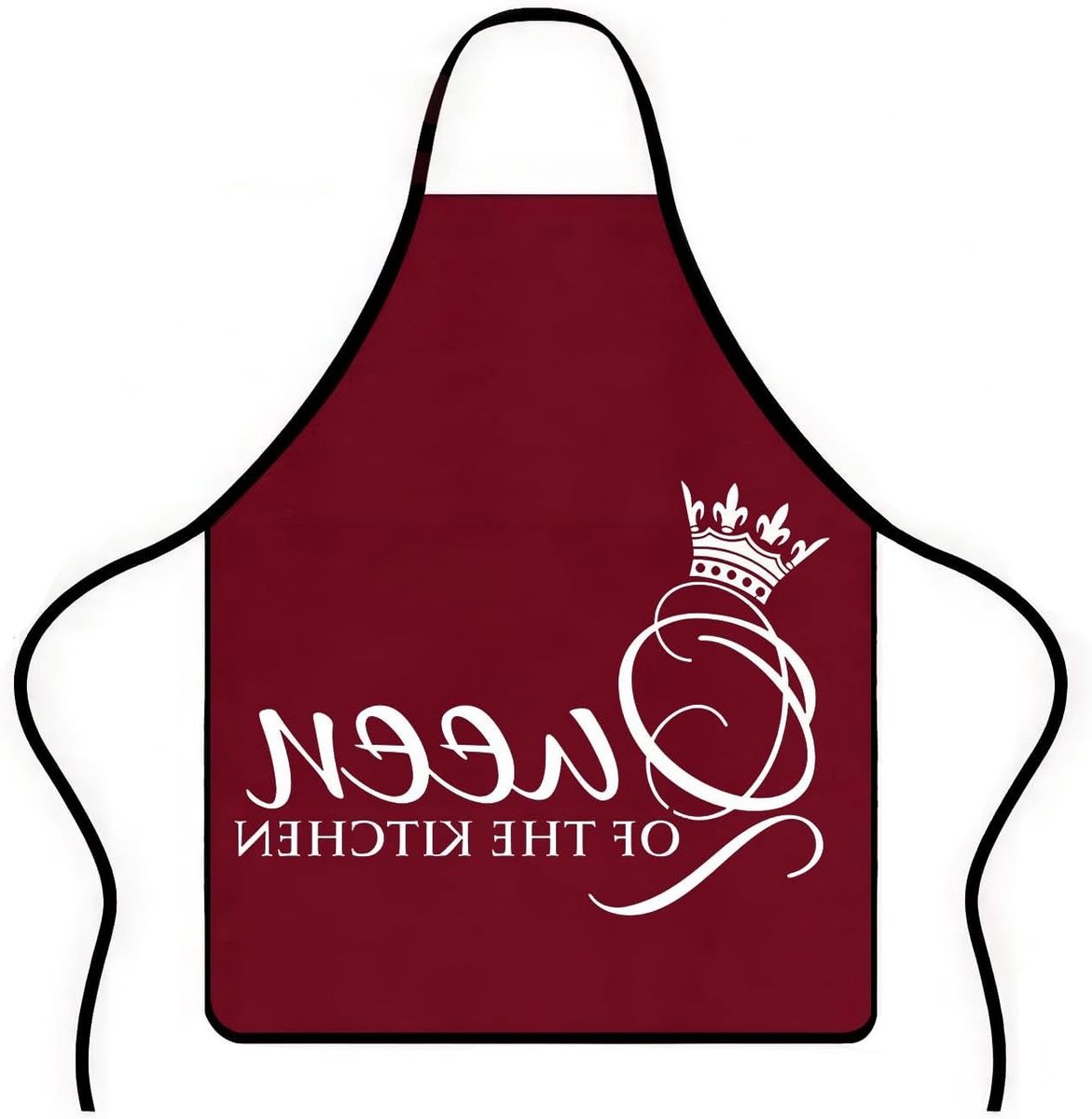 Waterdichte Keuken Schort met Verstelbare Halsband - Ideaal voor Bakken, Grillen en Koken - Rood, One Size