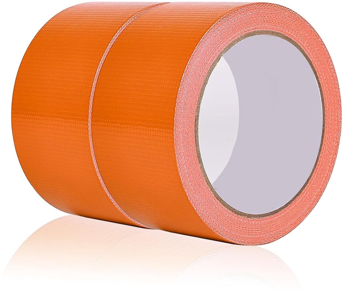 Gaffer Tape Set van 2 Rollen, 50 mm x 20 m, Sterke Hechtband voor Reparaties, Duct Tape en Textieltape in Oranje