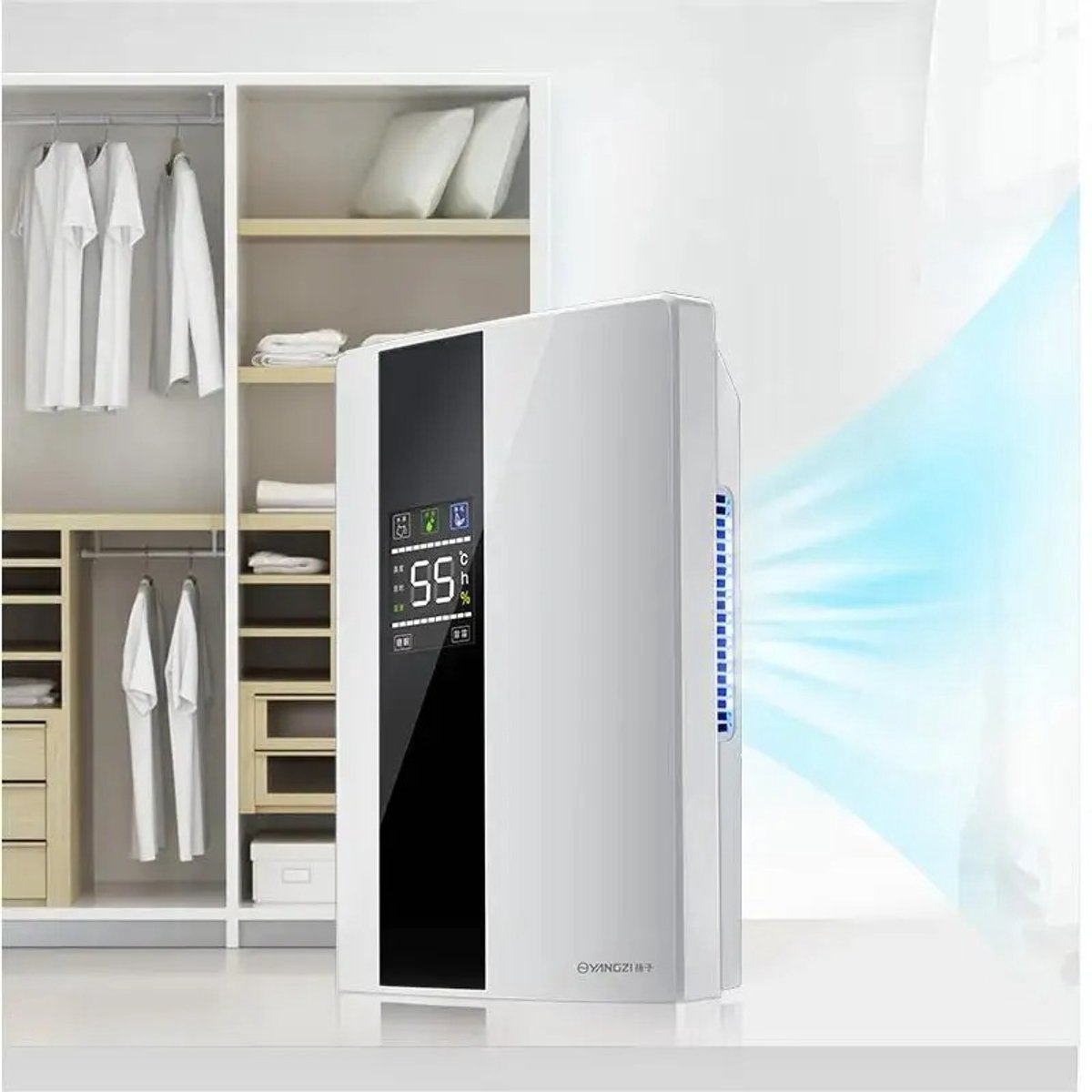 Stervia Luchtontvochtiger - Luchtreiniger - Air Purifier - H13 HEPA Filter - Fluisterstil 25 dB - Wit - 37.5 x 24.5 x 13.7 cm — afbeelding 4